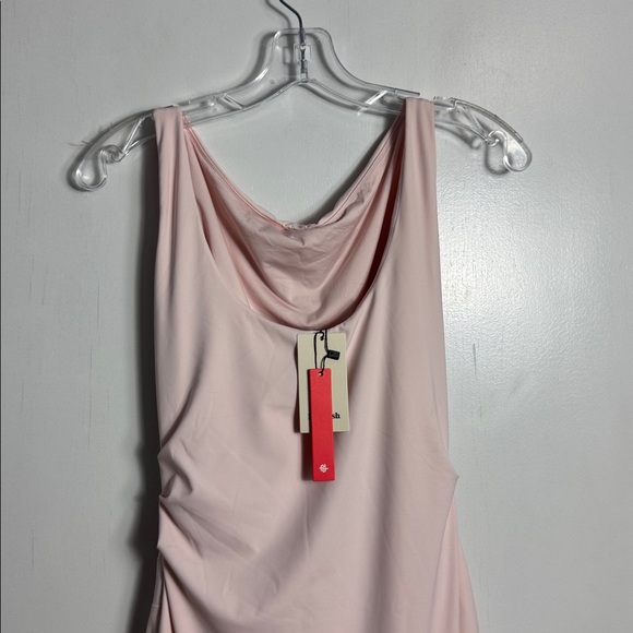 NWT Popilush Shapewear Boatneck Draped Sculpting Maxi Dress Baby Pink Size Small - Picture 6 of 11